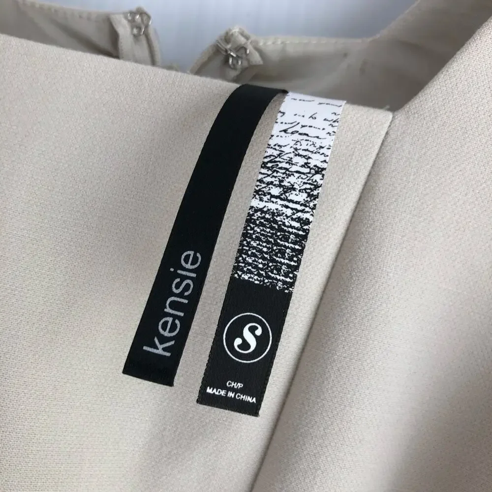 Kensie ivory dress 3/4 length sleeve